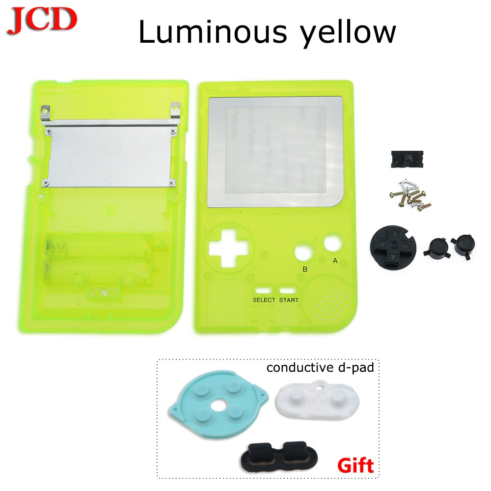 JCD Full Case Cover Housing Shell Replacement for Gameboy Pocket Game Console for GBP Case with Buttons conductive d-pad