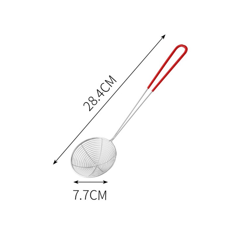 Colador de araña de acero inoxidable, cuchara pequeña para Skimmer, olla , tortelini, albóndiga, té y café, hierbas aromáticas, 1 ud.: 02