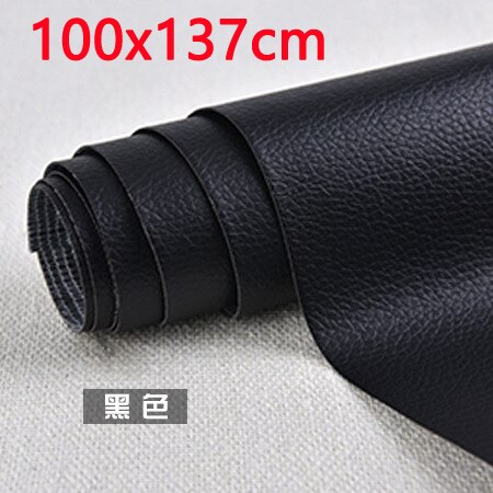 100x137cm DIY Self Adhesive Leather Patch Leather Fix Repair Fabric Stick-on PU Leather Patches Sofa Repairing Fabric Stickers: 100x137 black