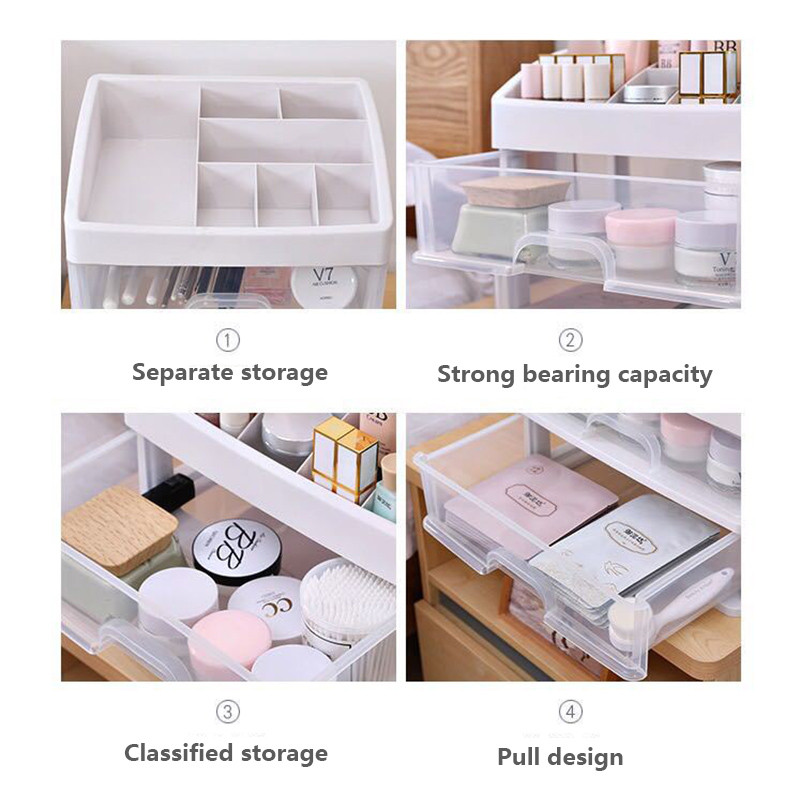 Organizador de maquillaje cosmético, estuche para joyería, soporte para brochas, caja de almacenamiento, caja de almacenamiento de cosméticos, soporte para lápiz labial