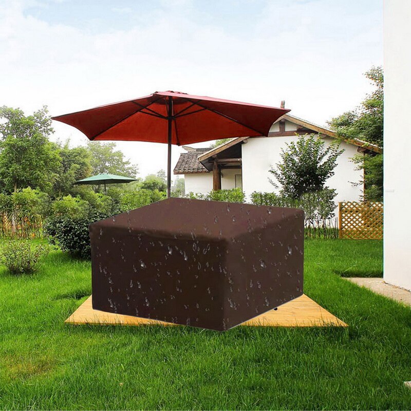Outdoor Garden Furniture Rain Cover Waterproof Oxford Wicker Sofa Protection Set Garden Patio Rain Snow Dustproof Brown