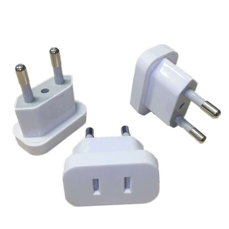 Amerikaanse China Naar Eu Europa Reis Power Adapter 2 Pin Cn Ons Eu Plug Adapter Euro Type C Ac Converter Elektrische Aansluiting