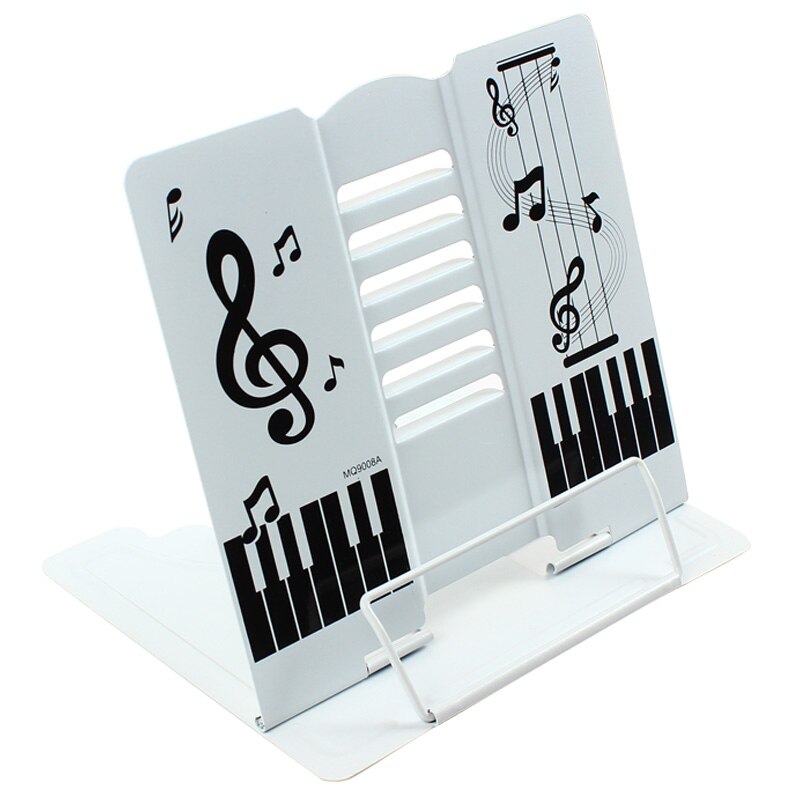 Metal Simple Reading Frame Multifunctional Cartoon Reading Frame Portable Anti Myopia Reader Good Helper For Office And Study: Piano white