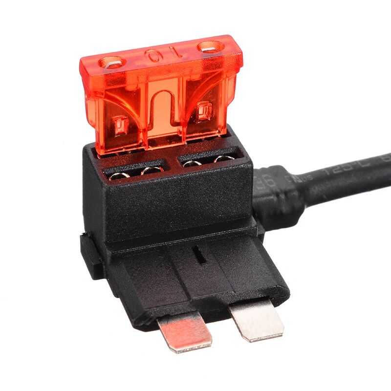 5pcs Car Fuse Tap Holder 10AMP Add A Circuit Standard Blade Fuse Tap Holder with 5 ATO ATC Blade Fuses Car Accessories