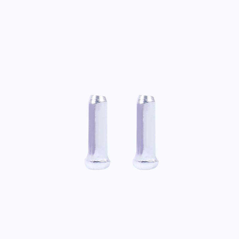 Risk 10pcs Aluminum Bicycle Brake Shifting Cable End Cap Ultralight 7 Colors Bike Brake Derailleur Line Cap Cables Cover: Silver