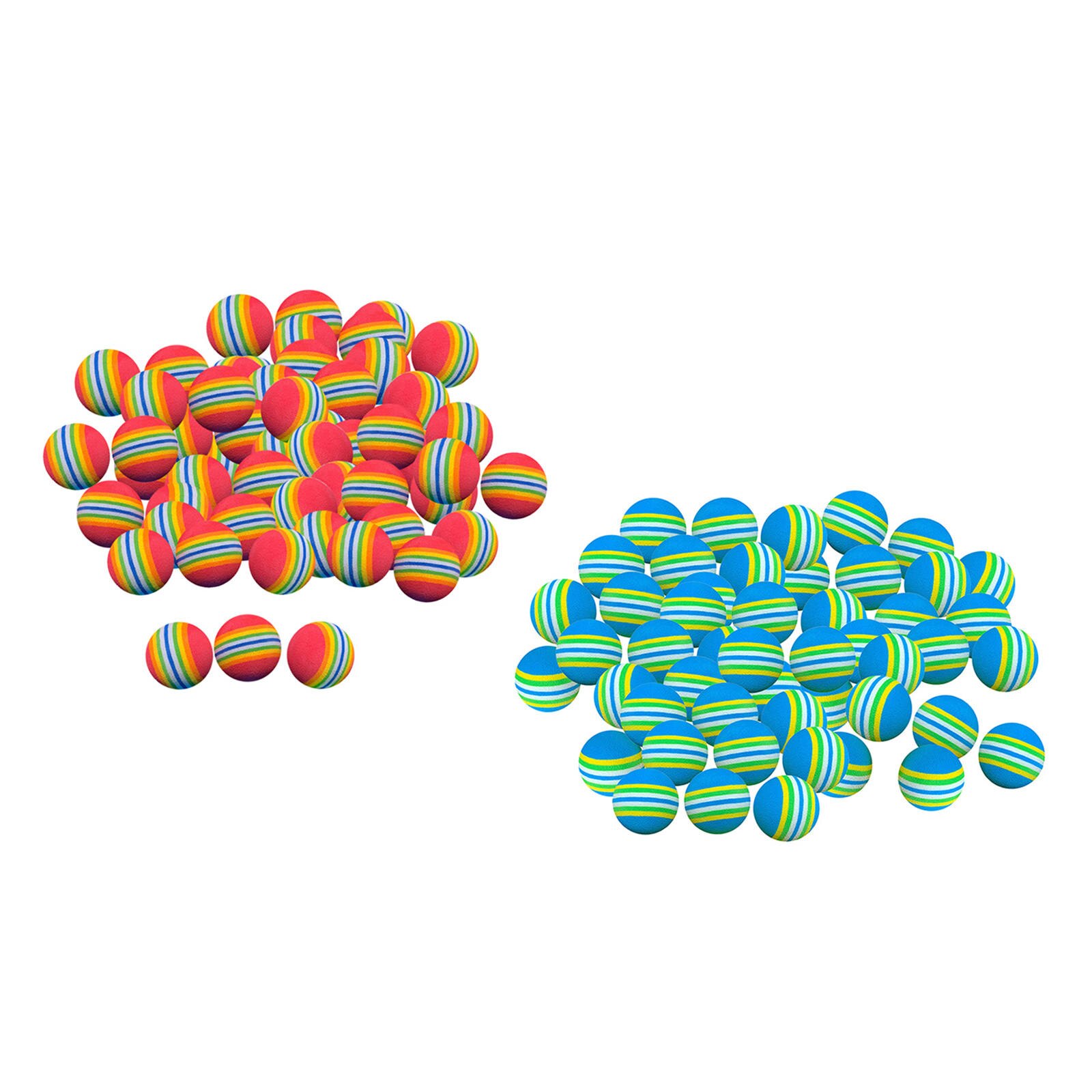 50 Stks/set 42Mm Zachte Eva Foam Golfballen Regenboog Spons Training Ballen Indoor Golf Practice Bal Training Aid Indoor praktijk