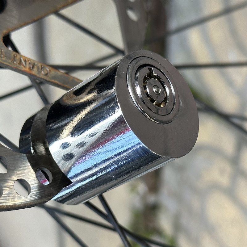 Blocco freno a disco per moto sicurezza per moto ruota antifurto Scooter per bicicletta impermeabile piccole serrature a disco portatili in lega d'acciaio