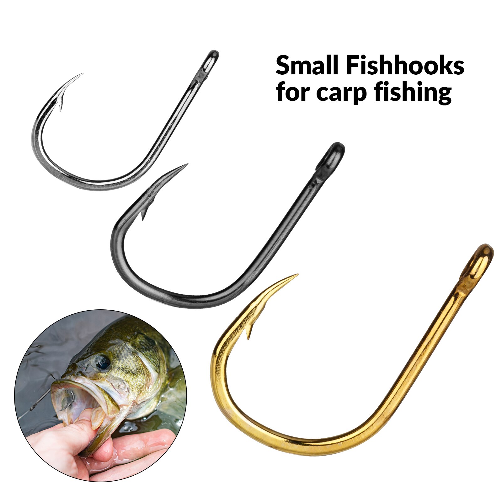 Anzuelos de pesca de agua dulce, Kit de anzuelos de púas para carpa, cebo Jigging, 500 piezas, #3-#12