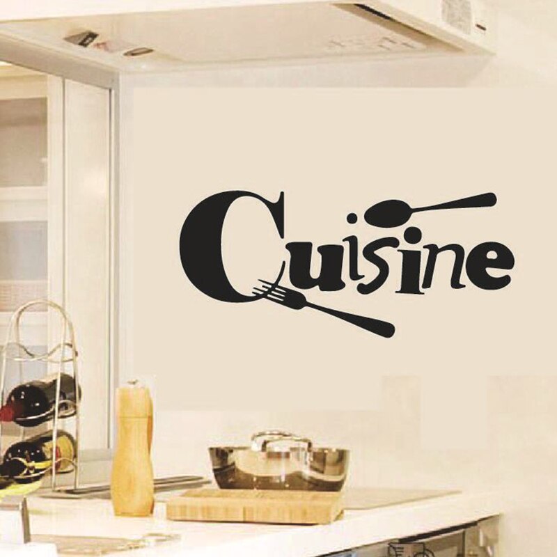 3PCS Cuisine Stickers French wall stickers home decor wall decals for kitchen home decoration decal Wallpaper decor wall poster: 1pcs