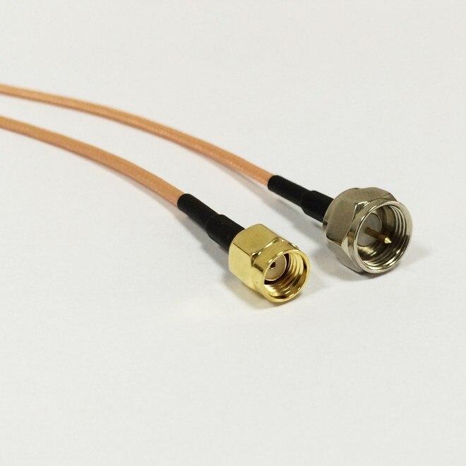 1Pc Rf Pigtail Kabel RP-SMA Stekker Naar F Stekker Connector RG316 Coaxiale Kabel 15Cm Adapter