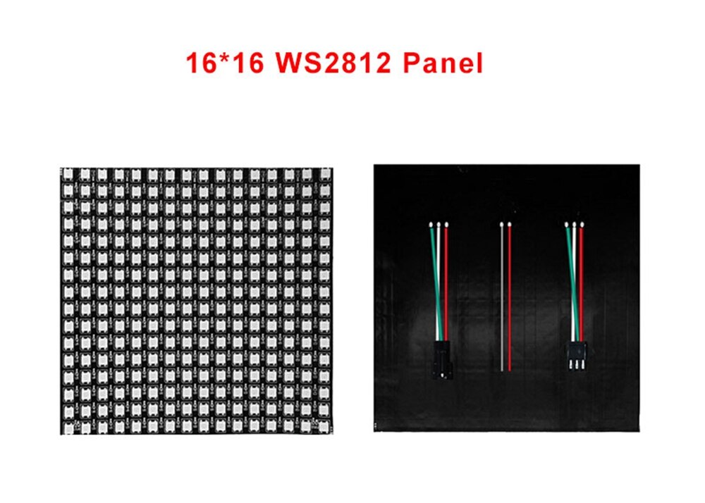 WS2812b 8x32 16x16 8x8 WS2812 Led Pixel Module 21 Keys USB Small Screen Kit Individually Addressable Lamp Beads: 16X16 Screen