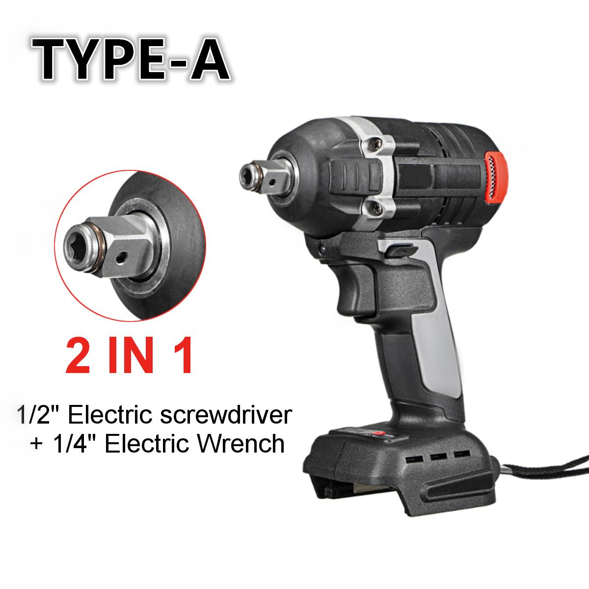Llave eléctrica de impacto sin escobillas para batería Makita DTW285Z, herramienta eléctrica de 18V, 800Nm, recargable, 1/2 enchufes, inalámbrica: Type A