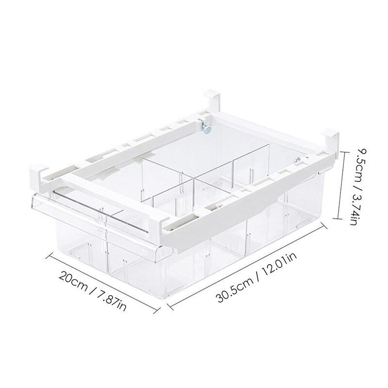 1/4/8Refrigerator Draw Compartment Refrigerator Drawer Organizer Transparent Fridge Storage Bin Containers For Pantry Freezer