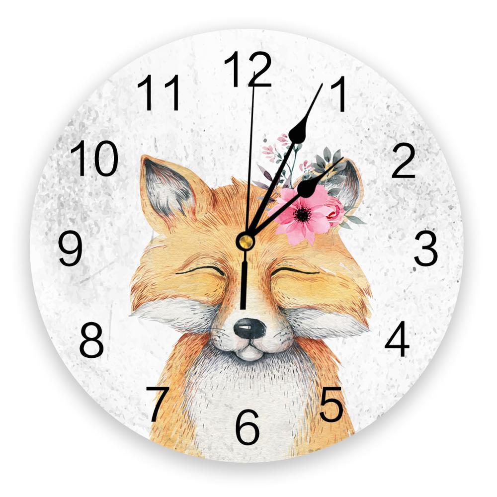 Ratons laveurs beaux ratons laveurs animaux PVC horloge murale salon chambre mur horloge numérique maison Decore horloge murale moderne: LXM05983CKAZ1