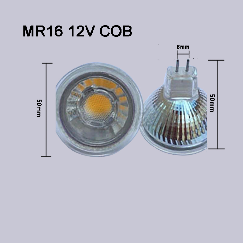 Bombilla LED para lámpara, luz de copa MR11 MR16 GU5.3 GU10 AC 220V AC/DC 12V, foco de alto brillo