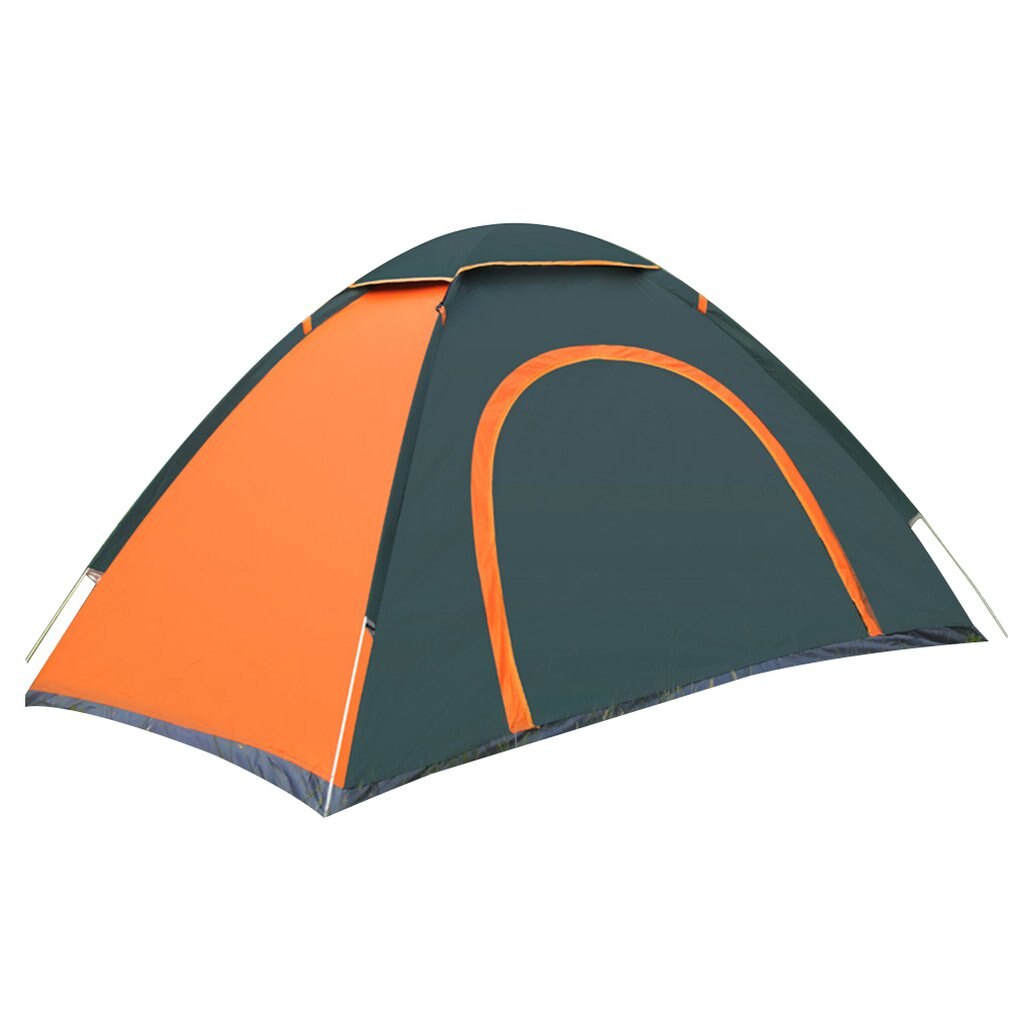 2 Person Beach Tent Ultralight Folding Automatic Open Tent Family Tourist Fish Camping Anti-UV: Orange
