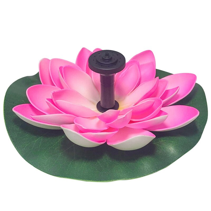Schwimmende Lotus Blume Solar- angetrieben Teich Brunnen Bausatz Wasser Brunnen Teich Garten Terrasse Dekor Rasen Deko
