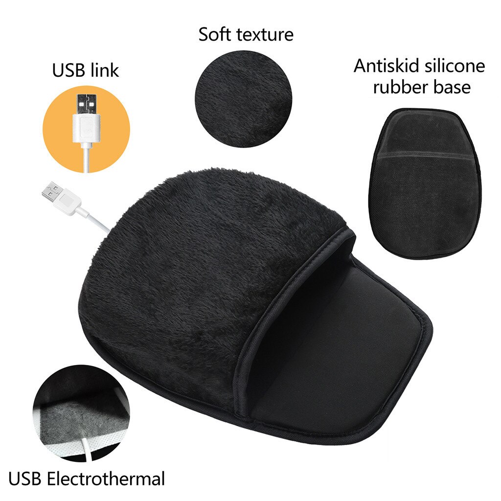 Alfombrilla de ratón calefactable con USB, más vendidos en , calentador de manos con protector de muñeca, cálida, rosa, para invierno, y