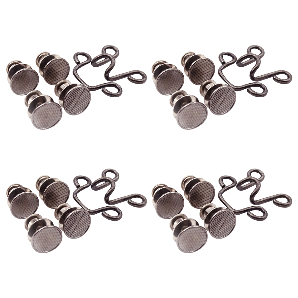 4set For Pants DIY Reusable Waistband Waist Buckle Extender Set Sewing Tools Disassembly Skirts Adjustable Jean Button Durable: Black