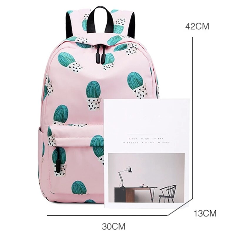 Mochila exterior impermeável do curso do portátil com porta de carregamento usb para o portátil de 13 polegadas 14 polegadas (cactos)