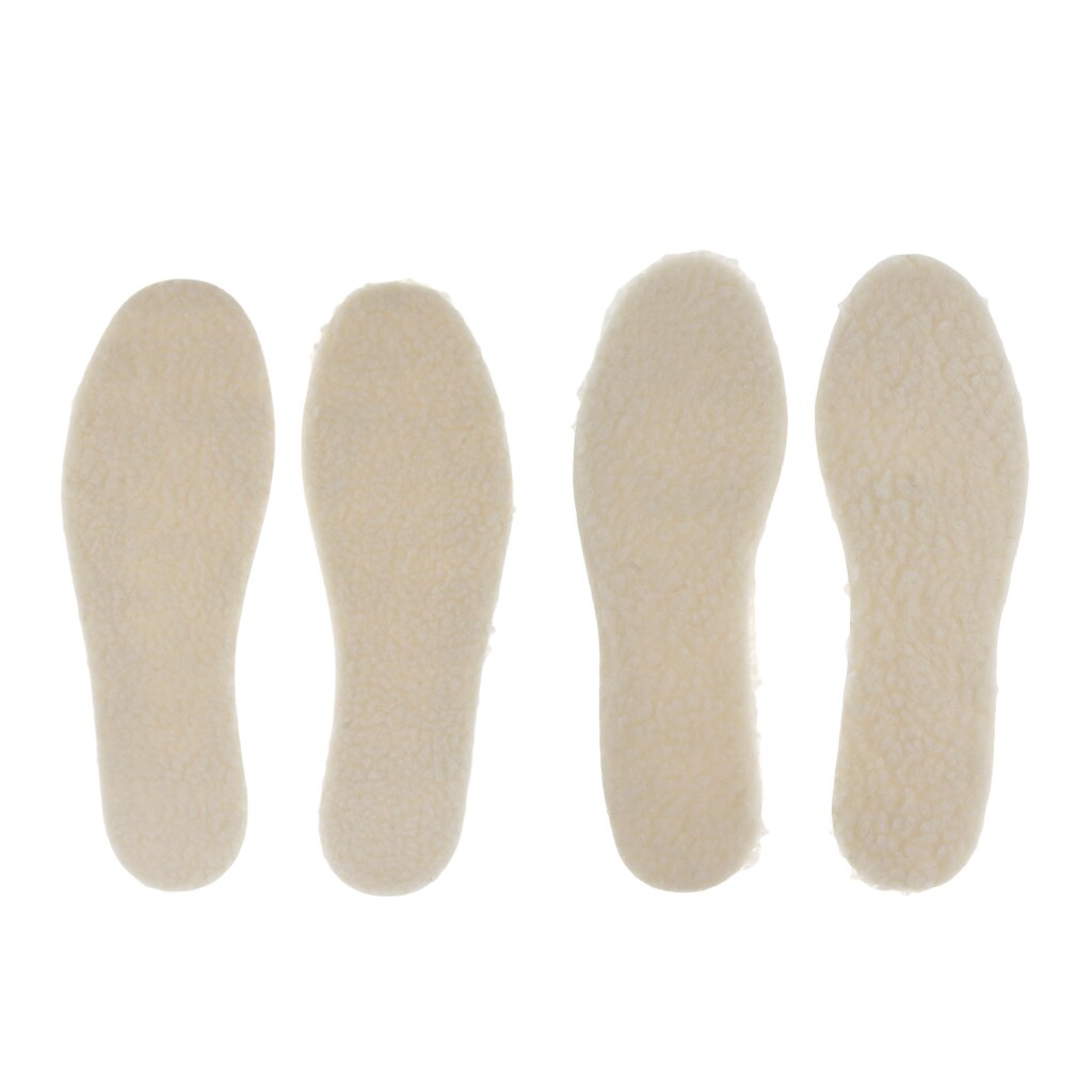 2 Pairs Fleece Warm Shoe Insoles Winter Thermal Boot Inserts Pads Kids Adult