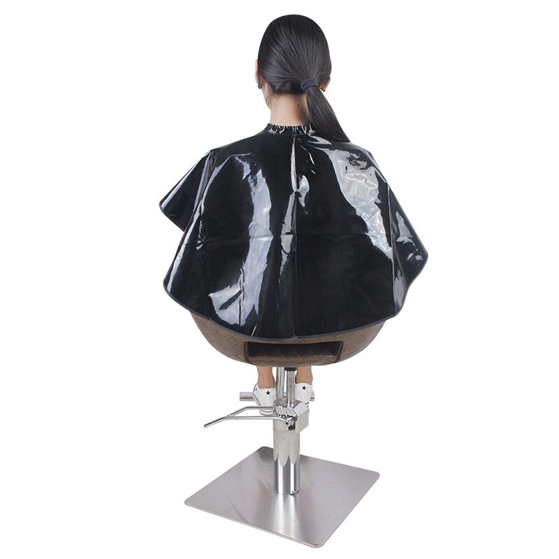 Haken & Loop Locking PVC Salon Haar Schürze Spiegel Oberfläche Glatt Bib Kleid Cappa Friseur Kragen Styling Wraps Schal