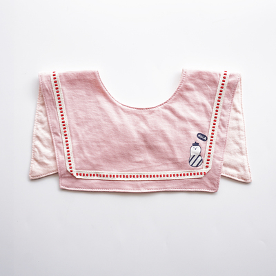 Navy Stil Koreanische Baby Baumwolle Lätzchen Babador Fütterung Smock Infant Spucktücher Cartoon Speichel Handtuch Baby Essen Zubehör: pink