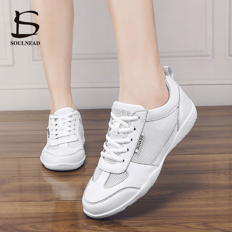 Erwachsene Frauen aerob Schuhe Weiß Jazz tanzen Schuhe Mädchen Wettbewerbs Schuhe Weiche Sohle Weibliche Fitness Tanz Turnschuhe Größe 34-41