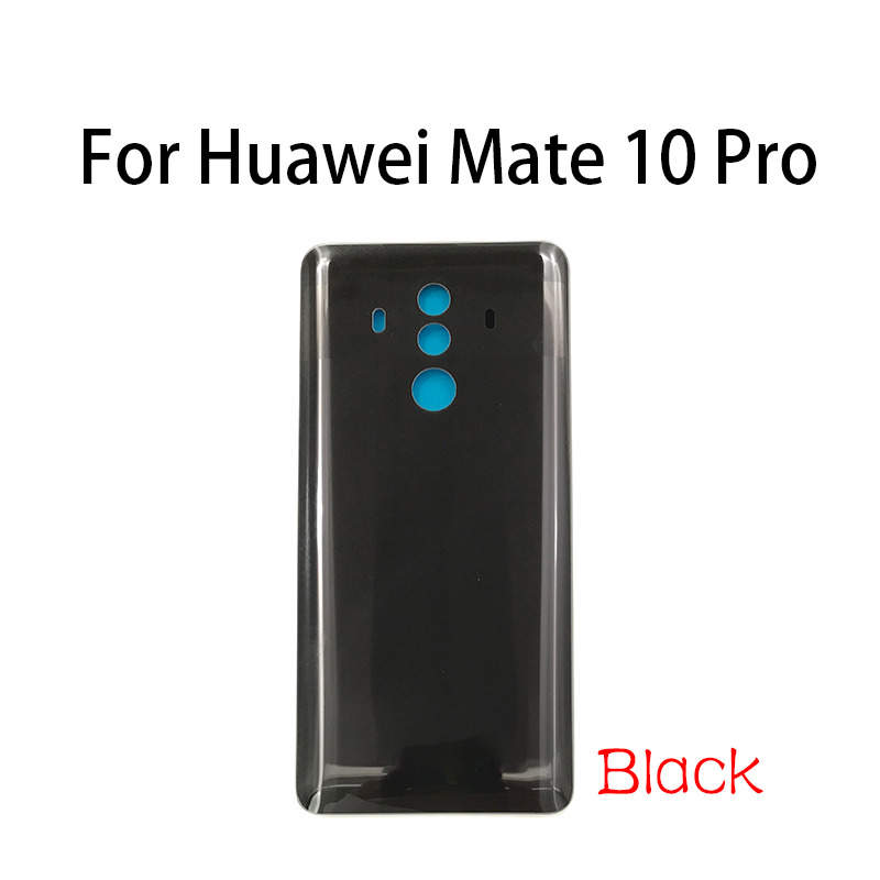 Capa traseira para porta de celular, peça de reposição com adesivo cola para huawei mate 10 mate 10 pro: Mate 10Pro Black