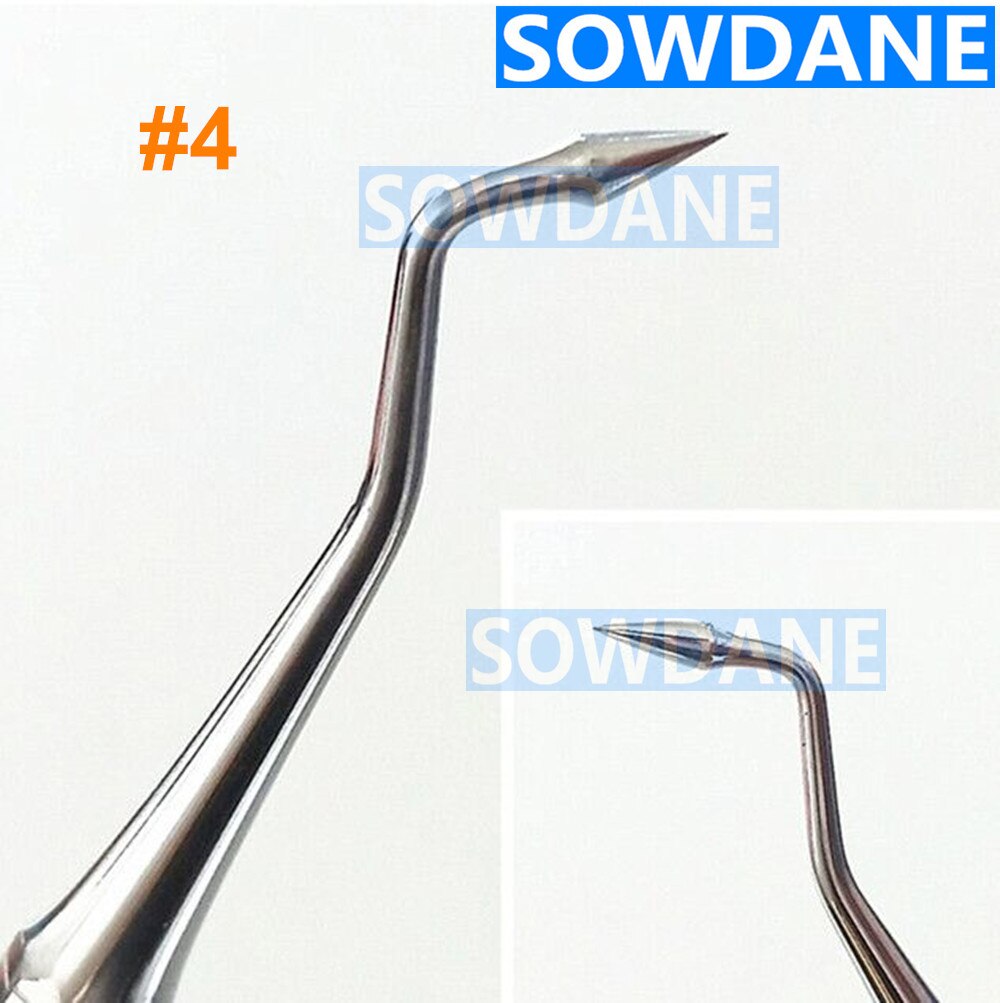 4Pcs Dental Rvs Composiet Vulling Instrument Spatel Amalgaam Plastic Dubbele Uiteinden Laboratorium Tool: 4 pieces  Code 4