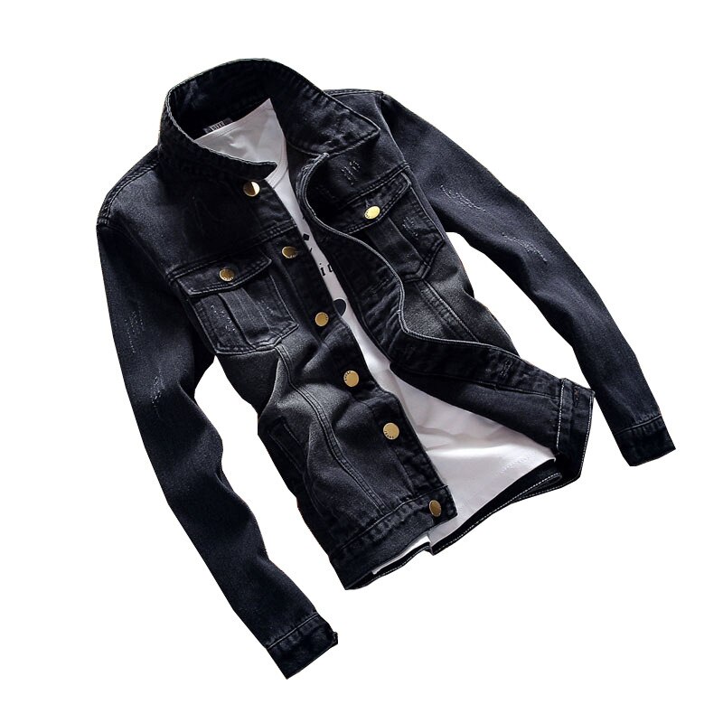 Dimusi Lente Herfst Mannen Denim Jasje Mens Trendy Bomber Dunne Ripped Denim Jas Mannelijke Cowboy Jeans Jassen Kleding