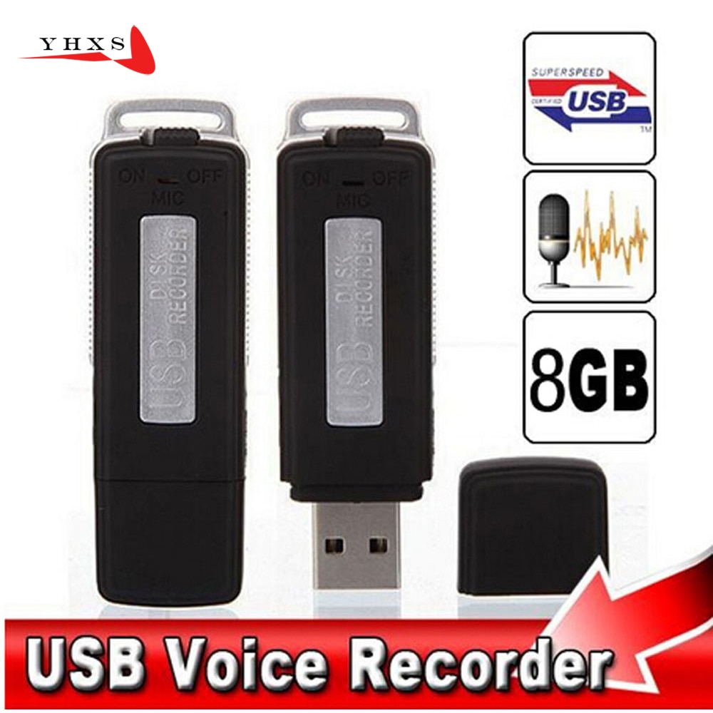 16GB Metalen Digitale Voice Recorder Voice Activated USB Pen Drive Voice Recording met Twee Slots voor PC Xiaom Android smartphone