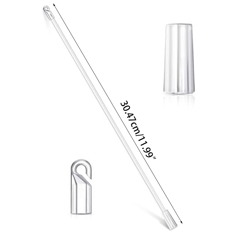 Barra de tracción de persianas venecianas, juego de cabezales de varilla de repuesto, accesorio para cortina transparente, Kit de suministros de varita Vertical