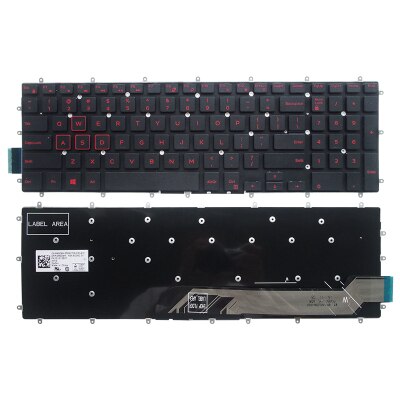 Teclado para portátil Dell G3 15 3579 3779 G5 15 5587 G3-3579 3779 G5-5587 serie, teclado Blanco/azul/rojo,: RED