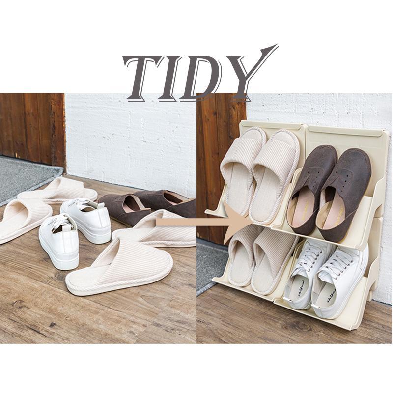 Kunststoff Vertikale Stapelbar Schuhe Gestell platzsparende Lagerung Stehen Regal Organizer Einfache schuh schrank zu hause Schuh lagerung Gestell