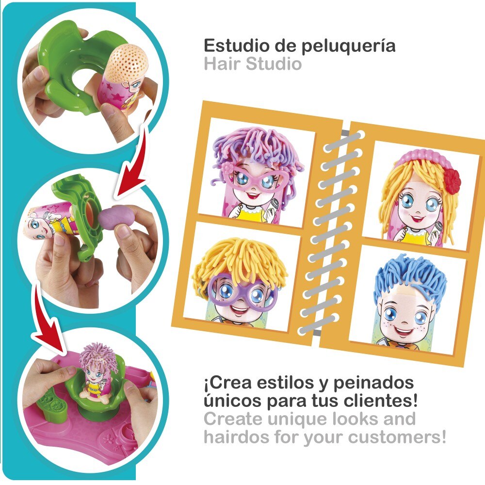 Plastilina para niños juego de plastilina peluquería playgo