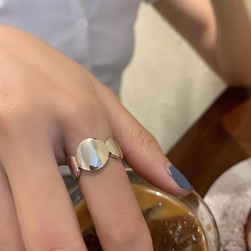 Foxanry 925 Sterling Silver Party Rings for Women Vintage Handmade Irregular Wave Geometric Thai Silver Jewelry: Wave