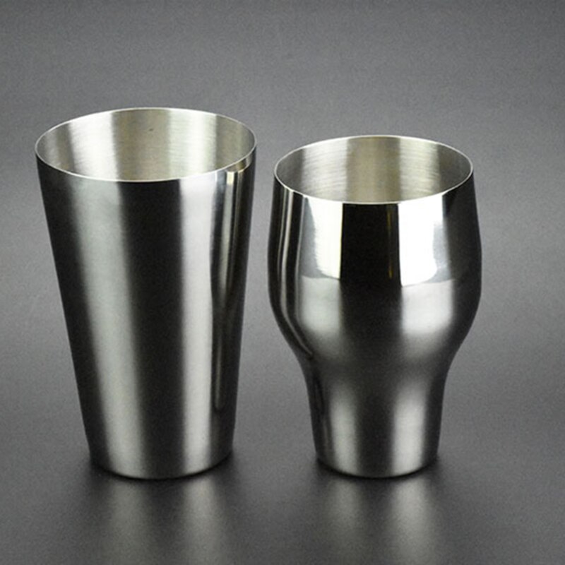 650ml Stainless Steel French Cocktail Shaker Classic Bar Cocktail Shaker Bartender Bar Tool: silver