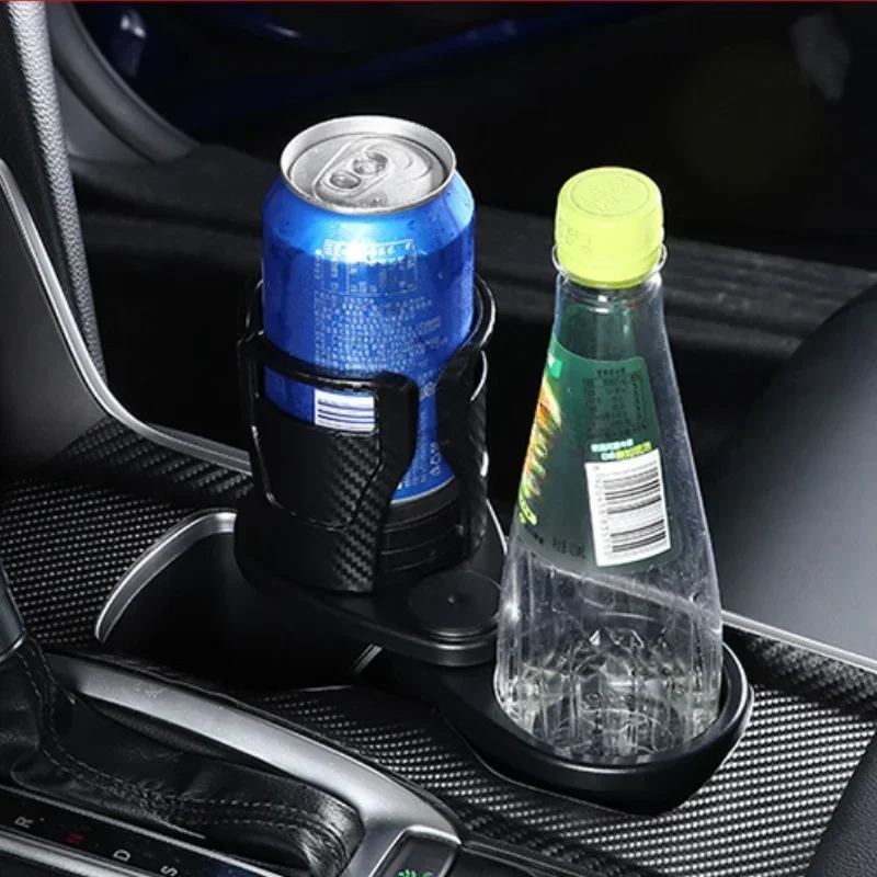 Carbon Fiber Car Cup Holder, Water Cup Holder, girado para economizar espaço, 2 Peças, 1Pc