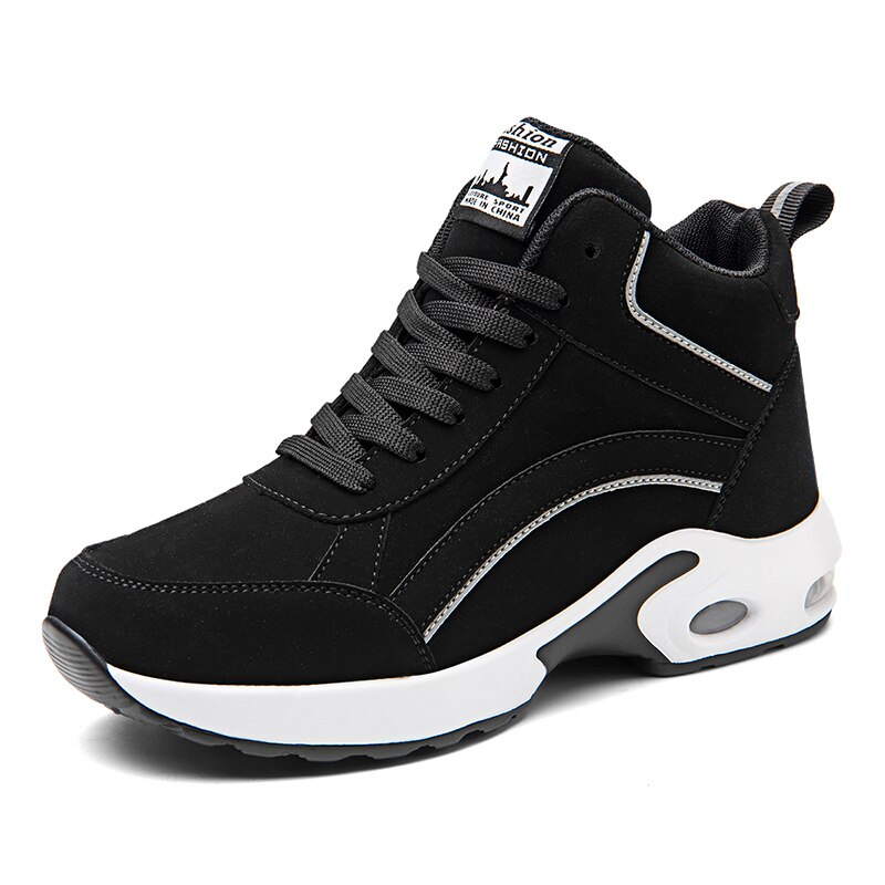 Wysokie góry platforma kobiety Sport Tenis buty poduszka powietrzna wodoodporne skórzane trampki kobieta botki Tenis Feminino Basket Femme