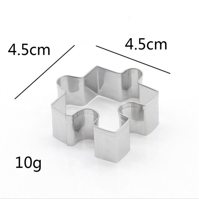 1PC Weihnachten Cookie bilden Edelstahl Cookie Cutter Puzzle DIY Keks bilden Nachtisch Backformen Kuchen bilden Cookie Stempel Fondant