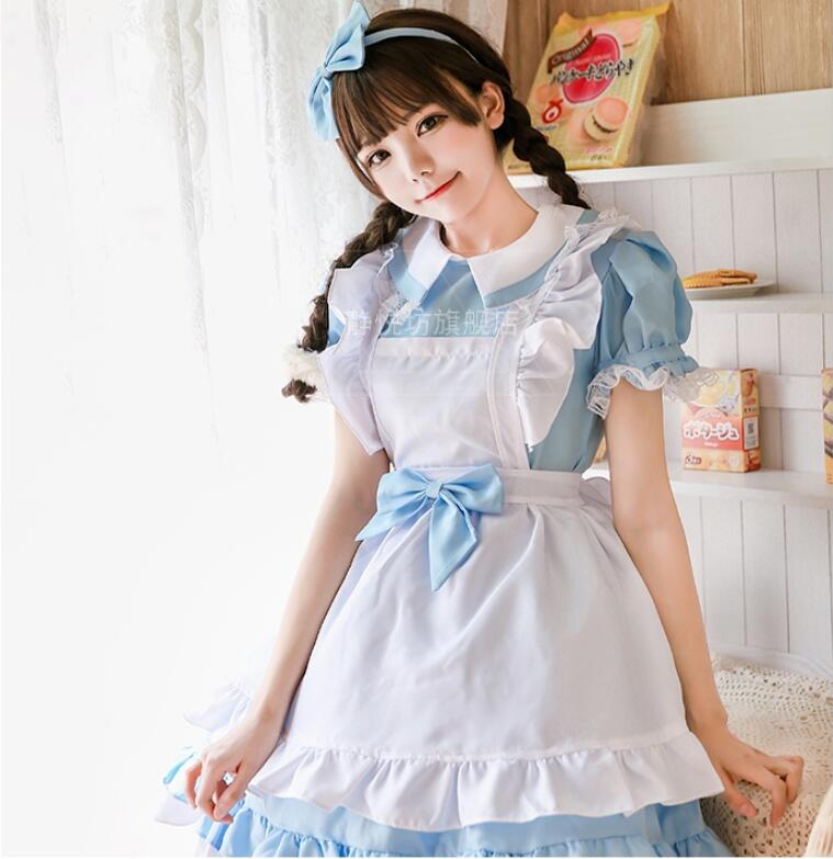 Lolita Long Sleeve Mori Girl Princess Dress Cos Maid Cute Kawaii Dress Retro Court Style Lolita Tea Party Dress Cos Loli