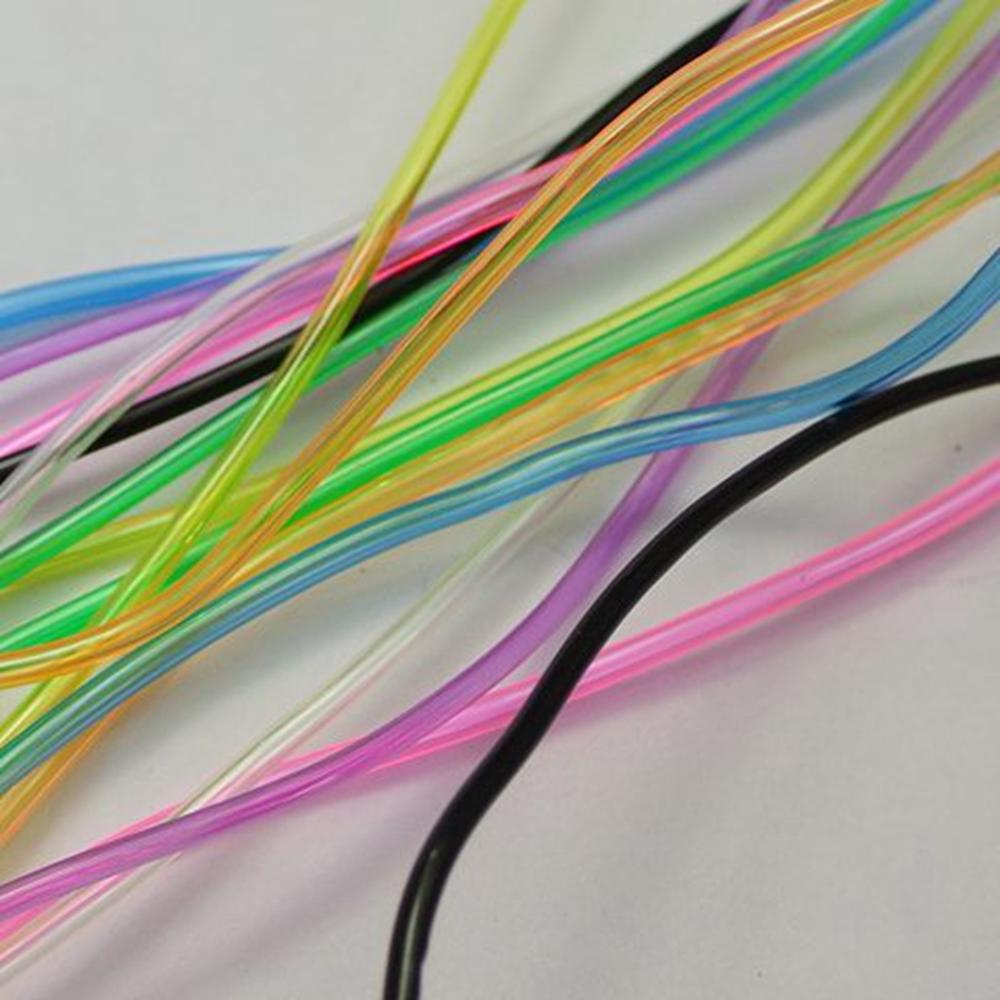 10 Meter Transparent Color 2mm Hollow Rubber Tubing Jewelry Cord Cover Memory Wire