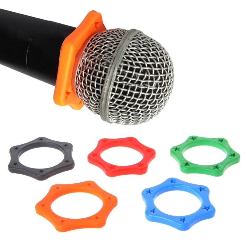 5 pcs Audio Plastic Anti-Roll Device for Handheld Microphones Anti-Roll Ring 40mm Inner Diameter Microphone Ring