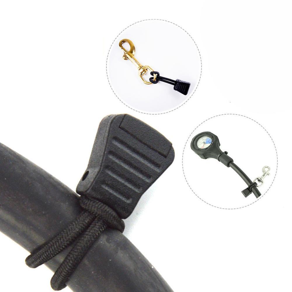 Scuba Diving Hose Retainer Rope Clip Holder Elastic Rope Bungee S6N7 Diving Snorkel Attachment Rope