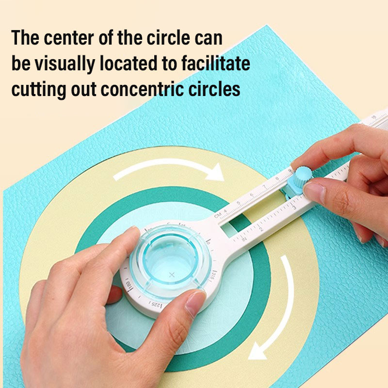 Actualizado 360 ° Cortador circular, cortador de papel circular, artefacto de corte de papel, mini manual, herramienta de corte de papel
