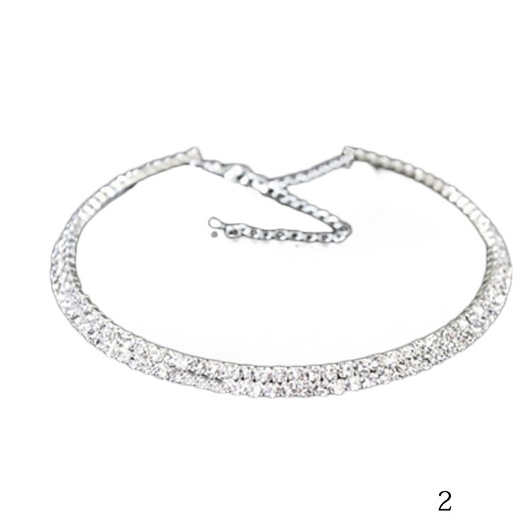 Outstanding Shining Crystal Rhinestone Kraag Ketting Choker Ketting Bruiloft Verjaardag Sieraden: 2