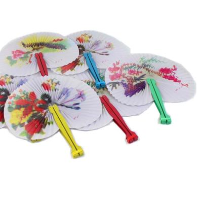 Silk Fan Chinese Japanese Style Folding Fan Home Decoration Ornaments Pattern Art Craft Wedding Dance Hand Fan Paper Fans: JASMINE