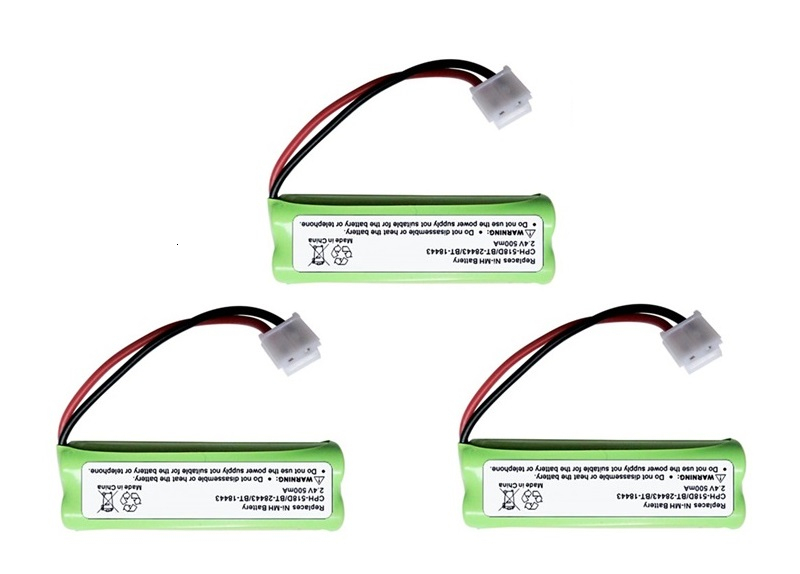 Original 2.4v 500 mah bateria de substituição para CPH-518D BT-28443 bt18443 casa telefone walkie talkie 2.4v bateria recarregável nimh: WHITE