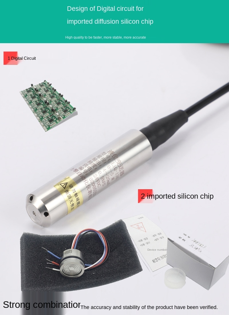 gas liquid Water Level Display Controller Input Liquid Level Transmitter 4-20mA Water Tank Level Meter Sensor Probe